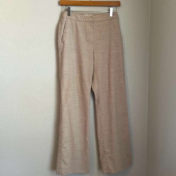 MaxMara Women’s Made in Italy High Rise Straight Leg Cream Pants, Estimated Sz 8 - Picture 1 of 6